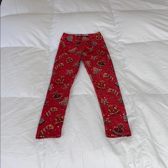Goldsheep- red gingerbread party leggings - Picture 3 of 5